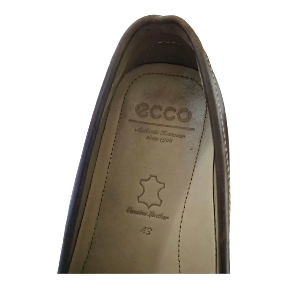 ECCO Classic Brown Leather Slip-Ons -‎ Size 43 (9-9.5)